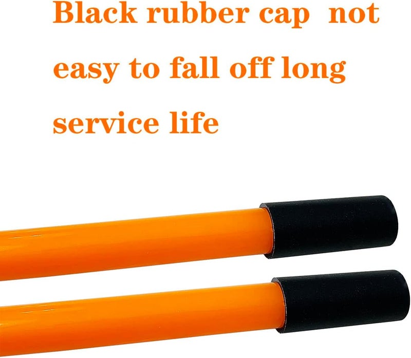 SUONE 24" Snow Plow Markers Blade Guides Yellow Never Break, 304 Stainless Steel Joint Fit for Blizzard Boss SNO-Way Western Snowplows & Many More Pickup Truck SUV UTV ATV (Orange) - Image 3